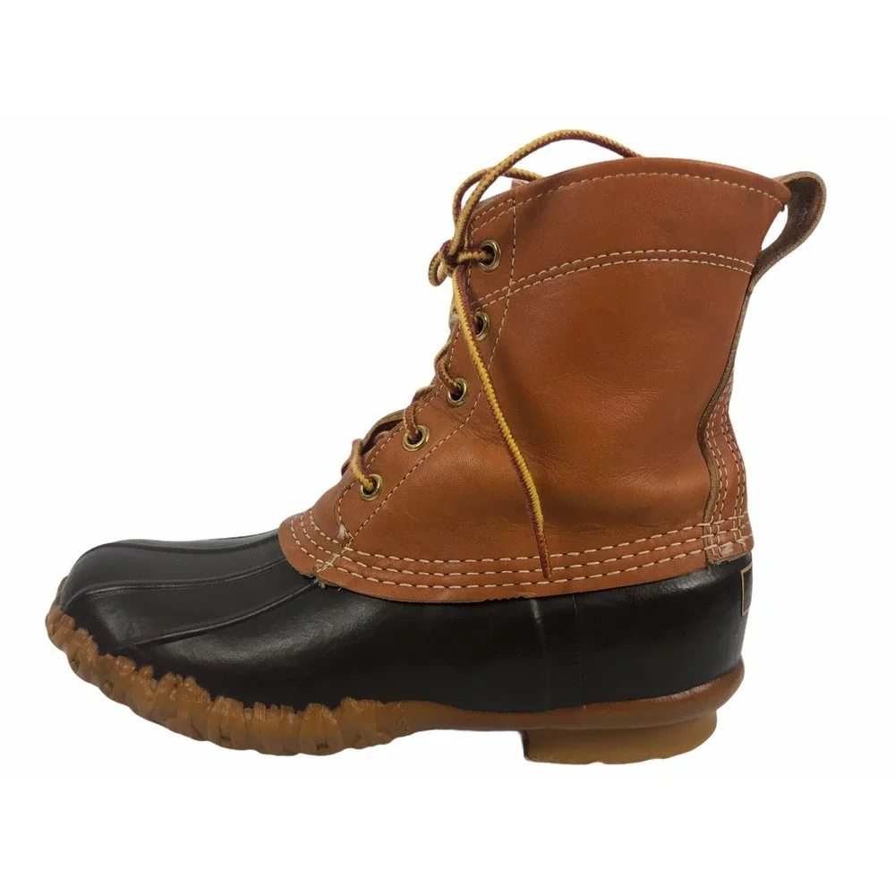 LL Bean Leather Boots Mens Size 6 Waterproof Winter Duck Snow Rain Vintage